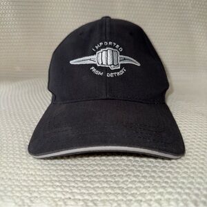Chrysler Black Imported From Detroit Hook and Loop Adjustable Back Hat